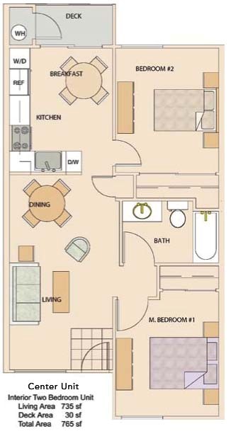 Center Unit Interior Floor Plan Center Unit
Interior Floor Plan